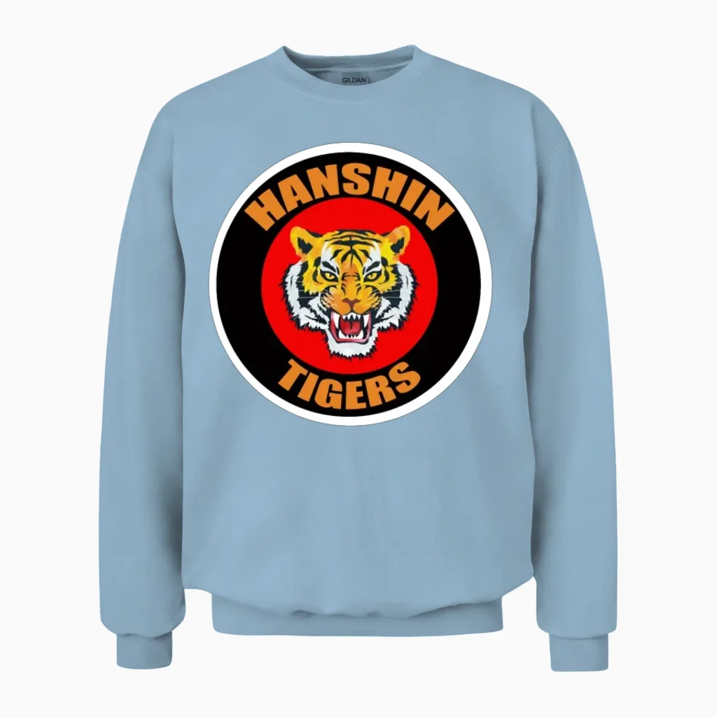 Hanshin Tigers Unisex Sweatshirt in Light Blue