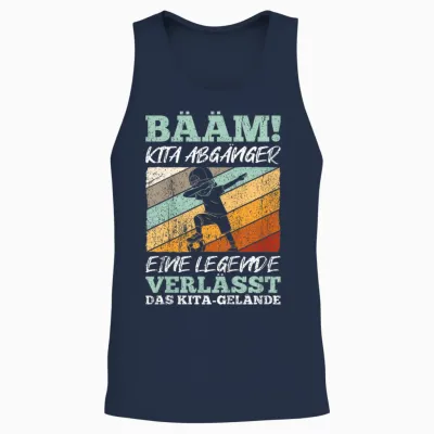 Kinder Bääm Kita Abgänger Eine Legende Verlässt Das Kita-Gelände Unisex Tank Top - Navy