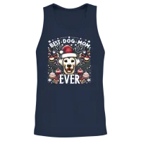 Best Dog Mom Ever Dog Dogs Best Dog Mama Unisex Tank Top - Navy – 2