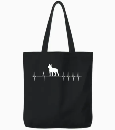 Boston Terrier Dog for Dog Lover Tote Bags - Black