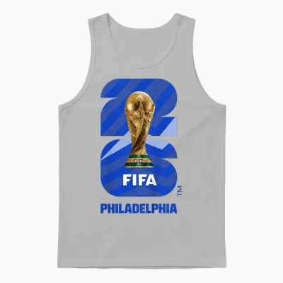 Kids Fifa World Cup26 Philadelphia Trophy Color Unisex Tank Top - Ash