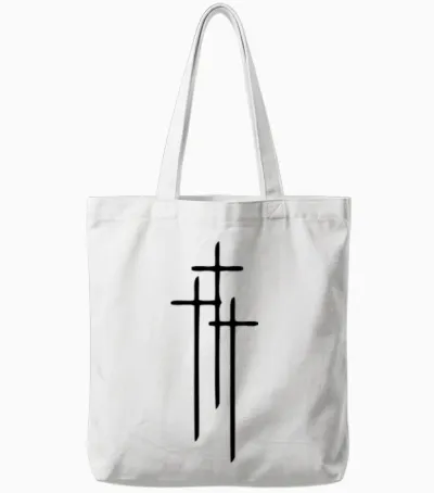 3 Crosses ( Vector Graphic ) Tote Bags - White