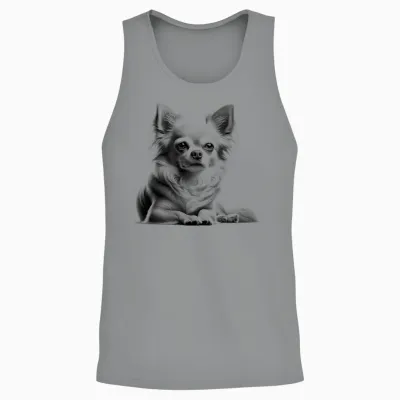 Süßer Chihuahua in Liegender Poser Unisex Tank Top - Sport Grey