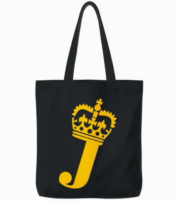 Crown - J β Name Tote Bags in Black