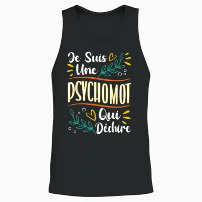 A Psychomot That Rips Gift for Psychomotrician T-Shirt, Black, S Unisex Tank Top - Black