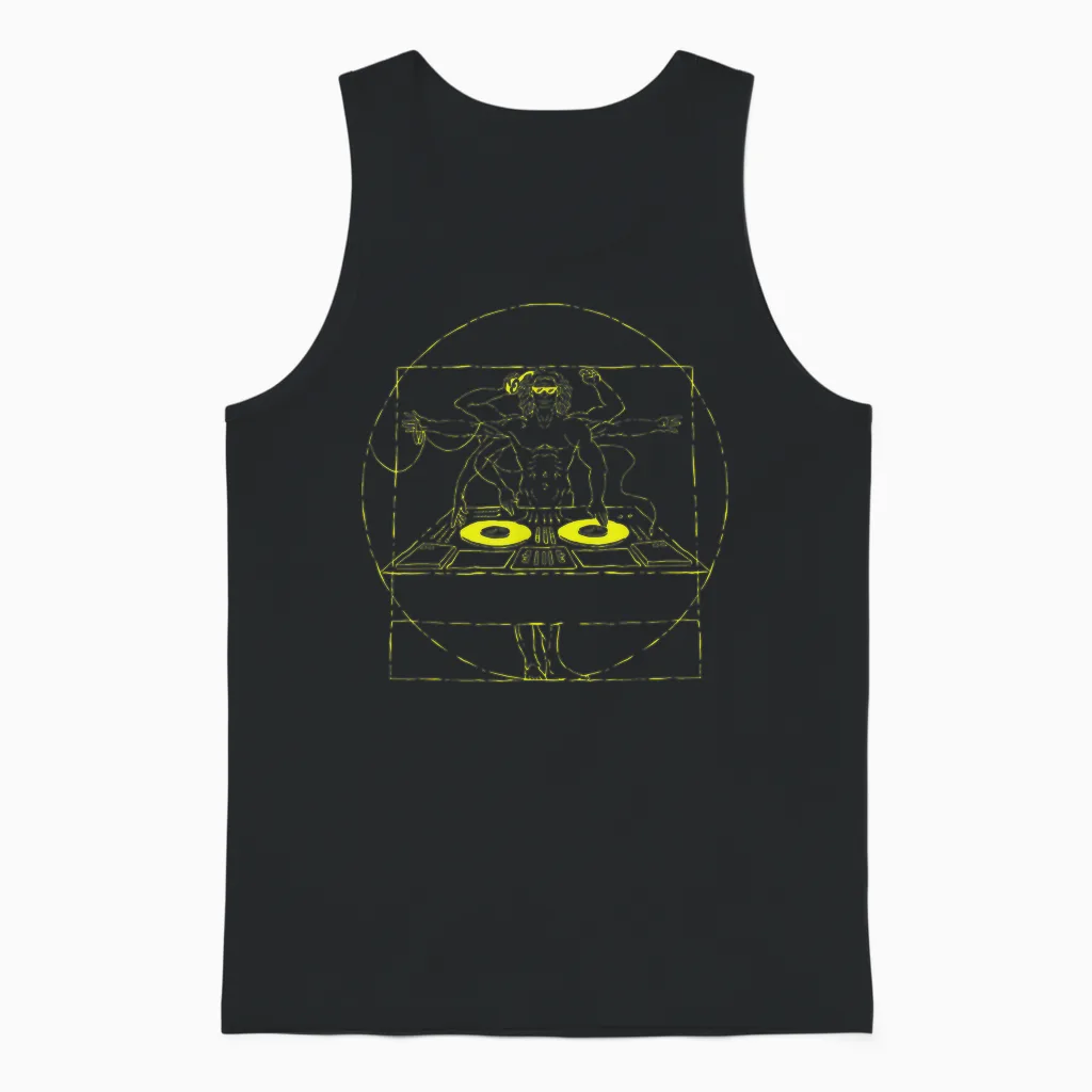 Techno Rave Hardstyle Merch Dj Festival / Party Hardstyle T-Shirt, Black, S Unisex Tank Top in Black