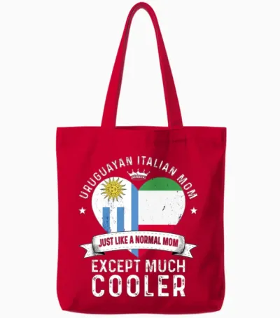 Uruguay Flag Italy Mom Mothers Day Women Mama Tote Bags - Red