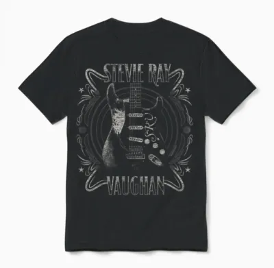 Stevie Ray Vaughan - Blues Rock Music Guitar Unisex T-Shirt - Black