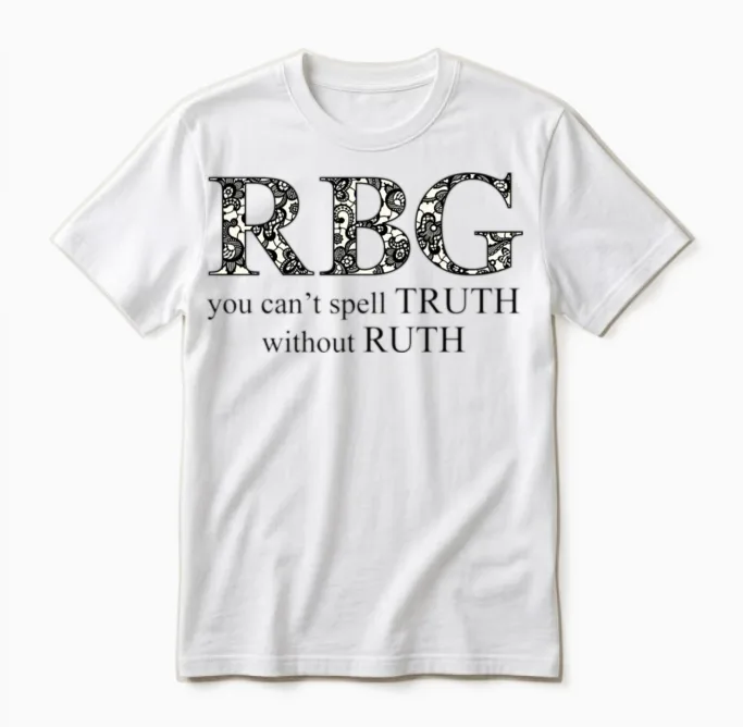 Rbg Lace No Truth Without Ruth Unisex T-Shirt in White