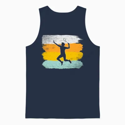 Badminton Retro Unisex Tank Top - Navy
