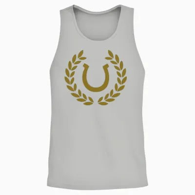 Horse Shoe Deluxe Unisex Tank Top - Ash