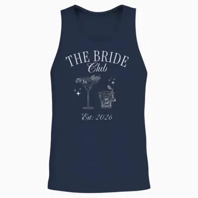Bachelorette Party the Bride Club, Est 2026 Bride Unisex Tank Top - Navy