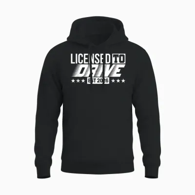 Driving Licence Test Passed Driving Test 2026 Unisex Hoodie - Black
