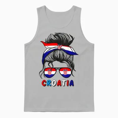 Hrvatska Kroatien Flagge Mädchen Kroatische Mädchen Kinder Unisex Tank Top - Ash