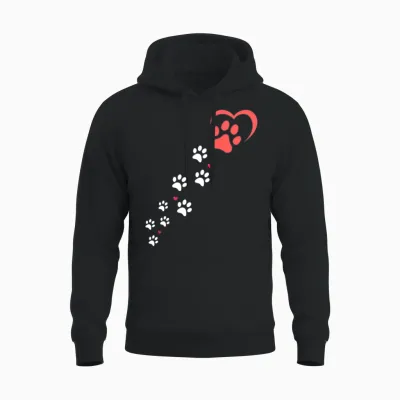 Dog Paw for Dog Owners Unisex Hoodie - Black