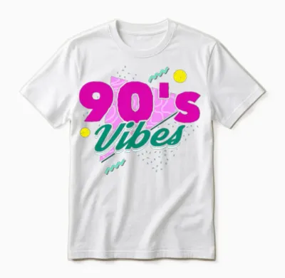 1990s Retro 90s Costume Unisex T-Shirt - White