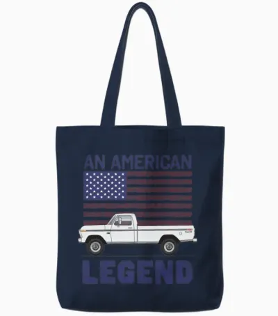 Legend Pure White Tote Bags - Navy