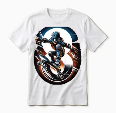 8 Jahre Skateboard Jungen Skater Unisex T-Shirt - White