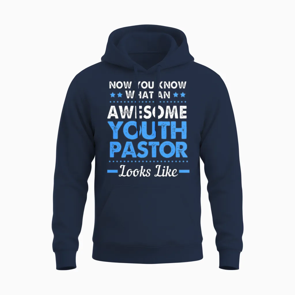Funny Youth Pastor Appreciation Unisex Hoodie in Navy
