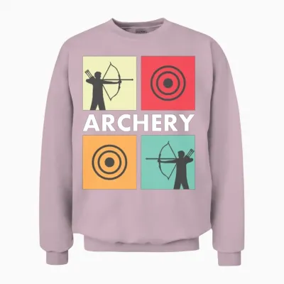 Archery - Vintage Retro Unisex Sweatshirt - Light Pink
