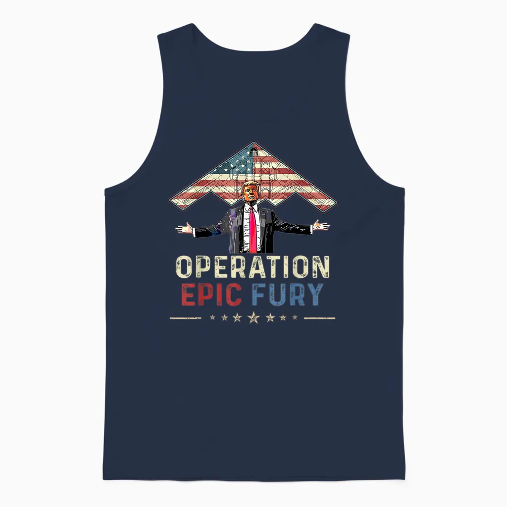 Operation Epic Fury Unisex Tank Top in Navy
