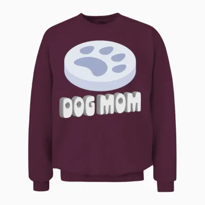 Dog Mom Unisex Sweatshirt - Maroon