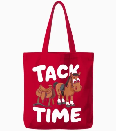 Horses and Humor for Every Horse Lover And Tote Bags - Red