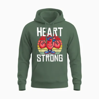 Recovery of the Heart Unisex Hoodie - Military Green