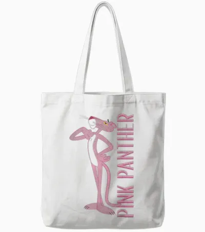 Full Portrait of the Pink Panther T-Shirt, White, S Tote Bags - White