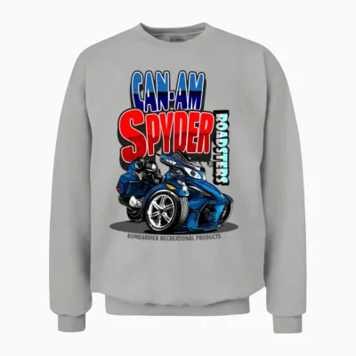 Can Am Spyder Roadsters Retro Logo Unisex Sweatshirt - Ash