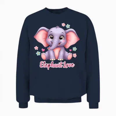 Majestic Elephant Unisex Sweatshirt - Navy