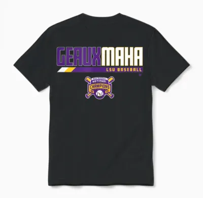 2025 National Champions Geauxmaha Unisex T-Shirt - Black