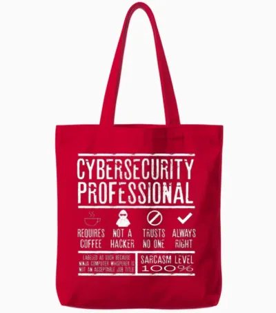 Cybersecurity Exprert Tote Bags - Red
