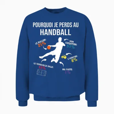 Why I Lose at Hand Handball Player Funny Handball Unisex Sweatshirt - Royal