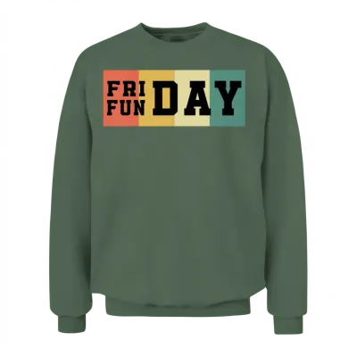 Friday Funday Unisex Sweatshirt - Military Green