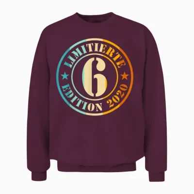 6. Geburtstag Junge Mädchen Limited Edition 2012 Jahre Unisex Sweatshirt - Maroon
