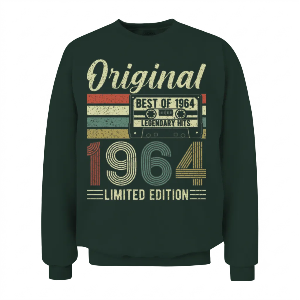 1964 Vintage Birthday Unisex Sweatshirt - Forest