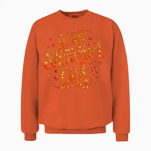 In My Show Girl Era Bling Grovy Unisex Sweatshirt in Orange