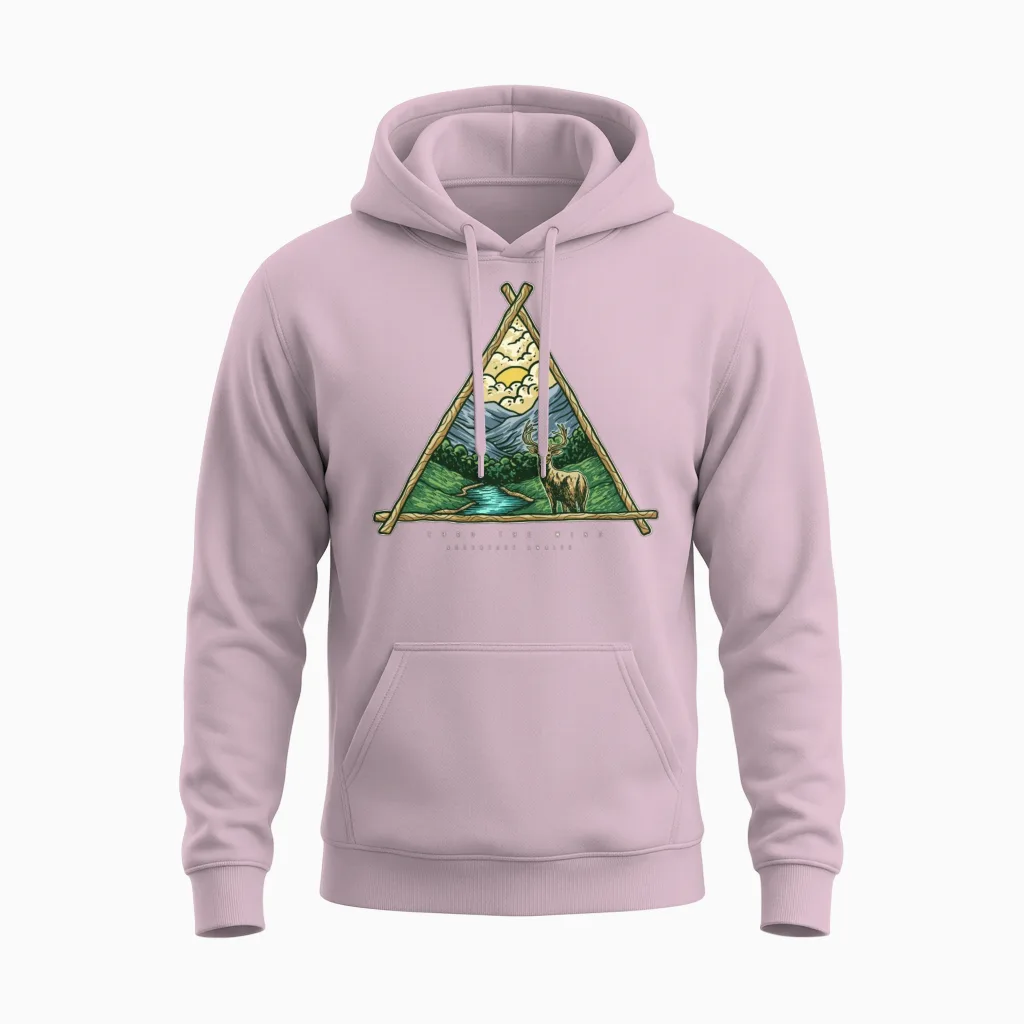 Your Outdoor Adventure Awaits! Unisex Hoodie in Light Pink