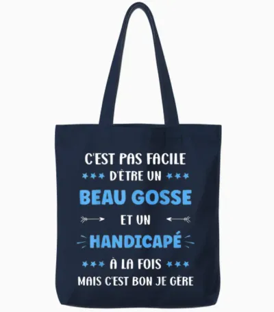 Handicapped Humour Quote Handicapped Humor Tote Bags - Navy