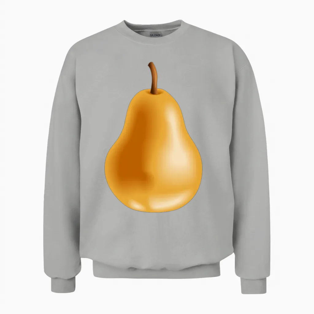 Yellow Pear Unisex Sweatshirt in Ash