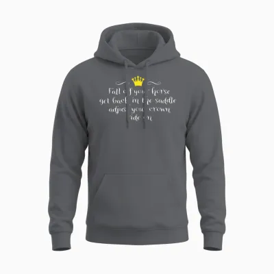 Falling off a Horse Unisex Hoodie - Charcoal