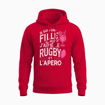 Rugby Women Rugby Player Humor Rugby Unisex Hoodie - Red