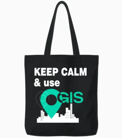 Gis Geographic Information System Tote Bags - Black