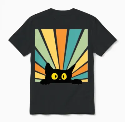 Funny Cat Unisex T-Shirt - Black