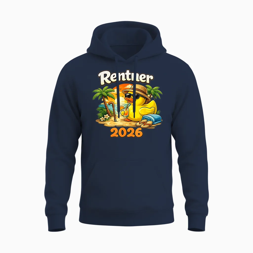 Ruhestand Pensionierung Rente 2026 Ente Rentner Unisex Hoodie in Navy