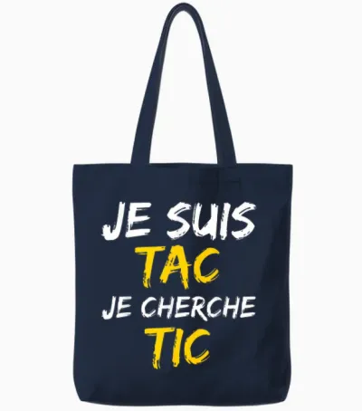Je Suis Tac Je Seek Tic - Déguisement Duo Tote Bags - Navy