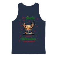 Chihuahua Dog Christmas Dog Breed Unisex Tank Top - Navy – 1