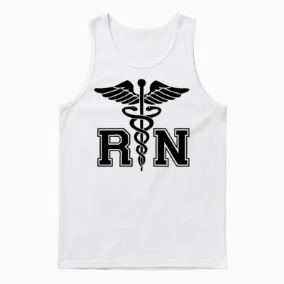 Rn Registered Nurse Unisex Tank Top - White