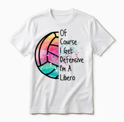 Libero Defensive Volleyball Player Quote Unisex T-Shirt - White